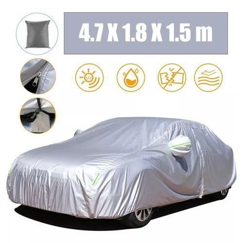 Housse De Voiture Universelle Imperméable Avec Réfléchissant  –  Couleur Argent