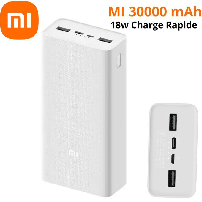 Xiaomi-Mi Power Bank portable, 30000mAh, charge rapide