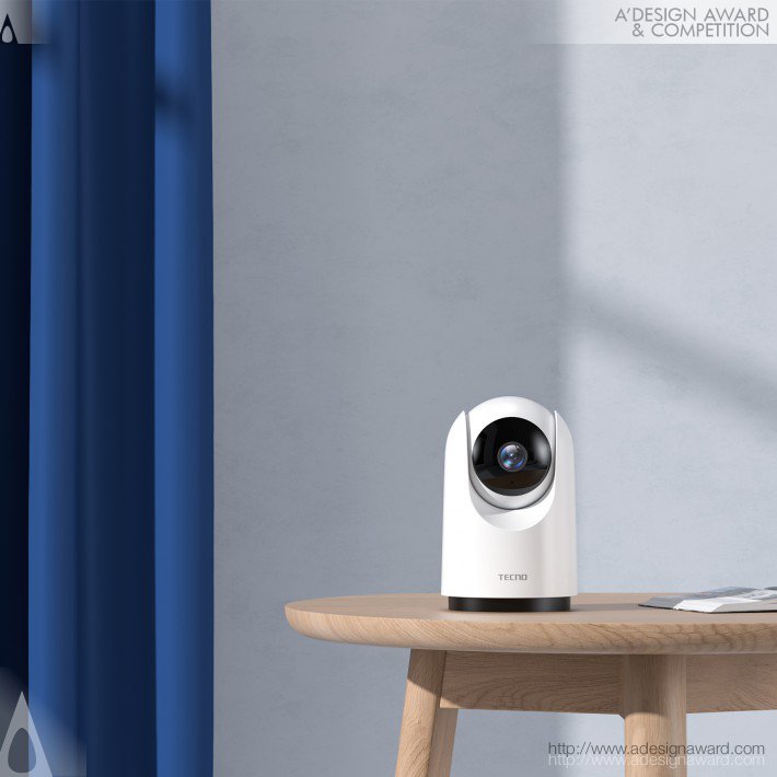 Caméra de sécurité Tecno 2K,WiFi intérieure avec vision nocturne, stockage cloud pour babyphone