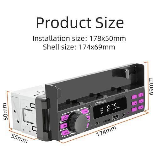 Radio Auto Bluetooth MP3 avec Support Téléphone Intégré – Assistant Vocal & GPS de Voiture