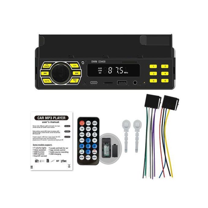 Radio Auto Bluetooth MP3 avec Support Téléphone Intégré – Assistant Vocal & GPS de Voiture