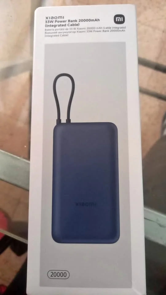 Mini Power Bank Xiaomi 33W – 20 000 mAh avec câble intégré