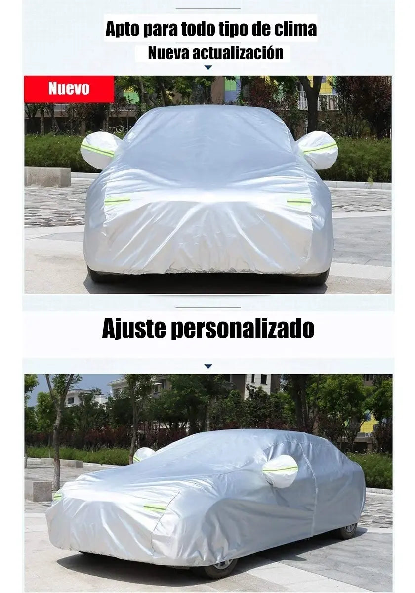 Housse De Voiture Universelle Imperméable Avec Réfléchissant  –  Couleur Argent