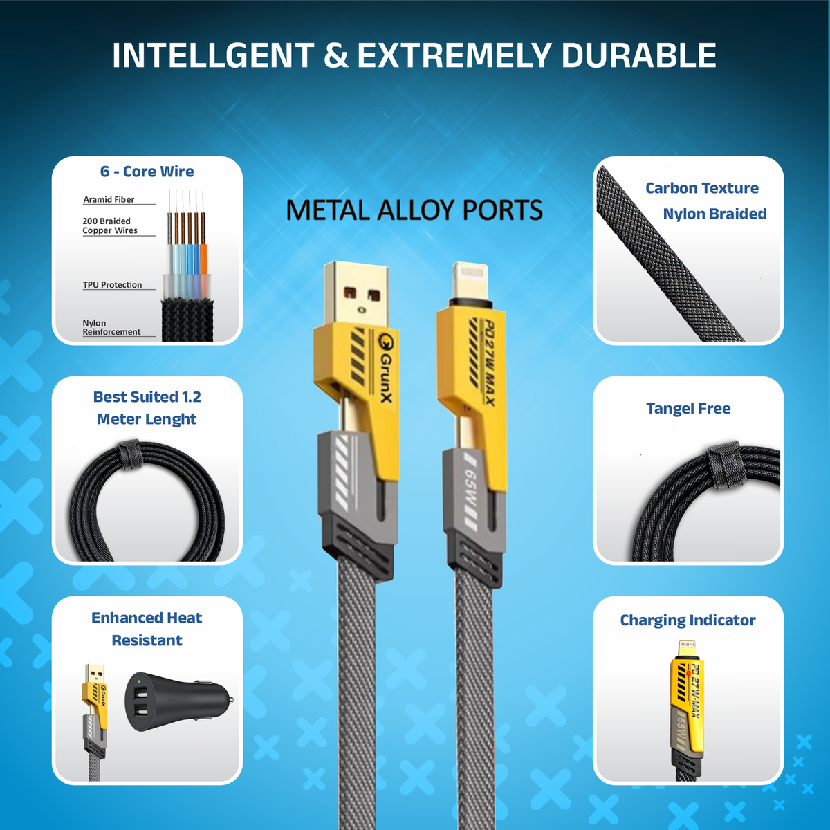 Cable USB 4 en 1